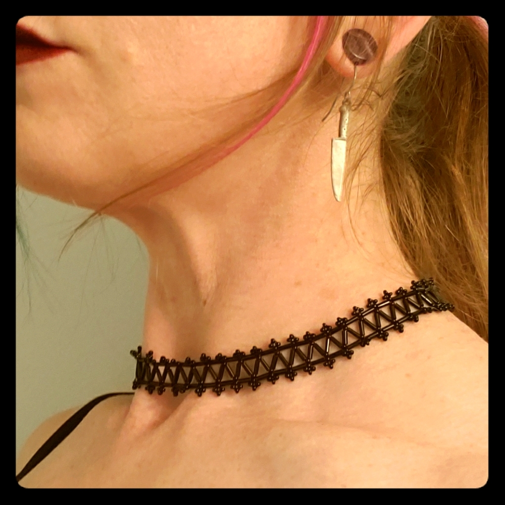 Vintage Hand Beaded Choker